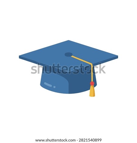 Graduation cap icon representing academic achievement and educational success with graduation education academic
