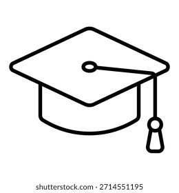 Graduation cap icon for science and education
