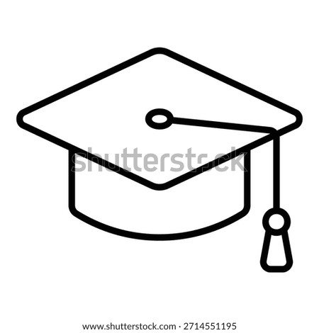 Graduation cap icon for science and education