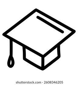 Graduation cap icon set. line and glyph version, student hat outline and filled vector sign. Academic cap full pictogram. Education symbol, logo  Different style icons. flat vector illustration. eps10