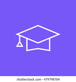 Graduation cap icon. Graduation cap sign.