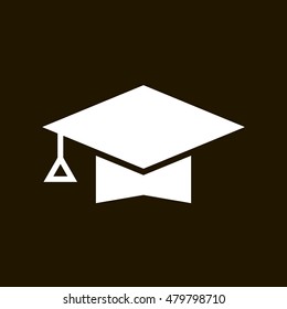 Graduation cap icon. Graduation cap sign.