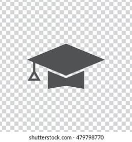 Graduation cap icon. Graduation cap sign.
