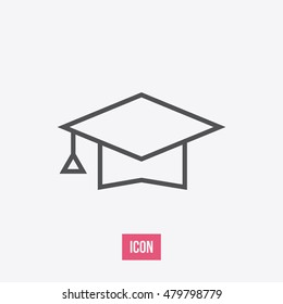 Graduation cap icon. Graduation cap sign.