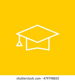 Graduation cap icon. Graduation cap sign.