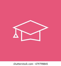 Graduation cap icon. Graduation cap sign.