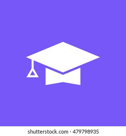 Graduation cap icon. Graduation cap sign.