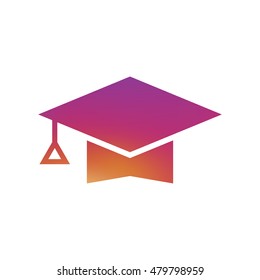 Graduation cap icon. Graduation cap sign.