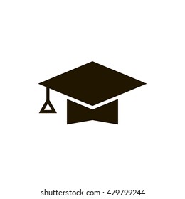Graduation cap icon. Graduation cap sign.
