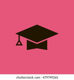 Graduation cap icon. Graduation cap sign.