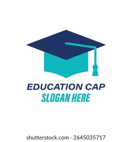 Graduation cap icon and silhouette vector
