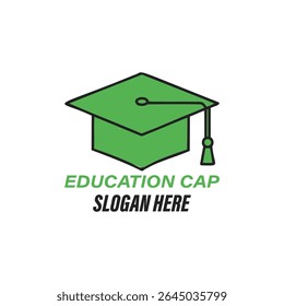 Graduation cap icon and silhouette vector