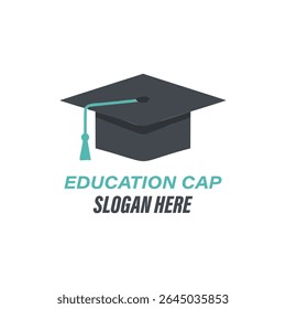Graduation cap icon and silhouette vector