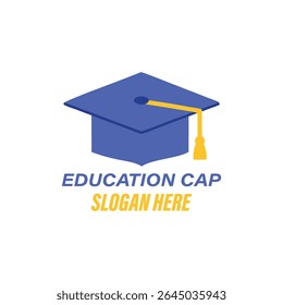 Graduation cap icon and silhouette vector