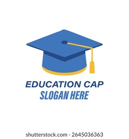 Graduation cap icon and silhouette vector