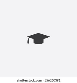 Graduation Cap icon silhouette vector illustration