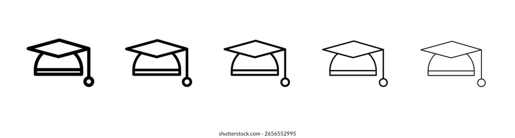 Icono de tapa de graduación ilustración simple logo arte