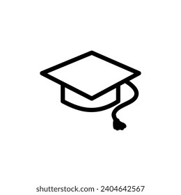 Graduation cap icon simple toga vector perfect illustration