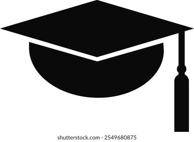 Graduation cap icon. student hat and filled sign. Academic cap. Education symbol
