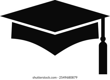 Graduation cap icon. student hat and filled sign. Academic cap. Education symbol