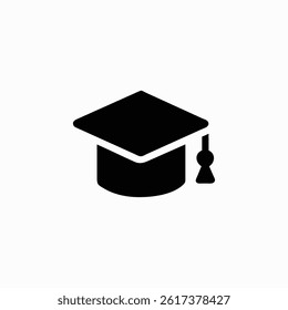 Graduation cap icon. student hat outline, line and glyph version, filled vector sign. Academic cap linear and full pictogram. Education symbol, logo illustration set.