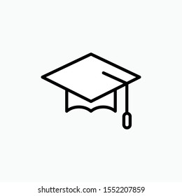 Graduation Cap Icon Success Illustration Simple Stock Vector (royalty 