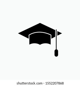 Graduation Cap Icon. Success  Illustration As A Simple Vector Sign & Trendy Symbol for Design, Websites, Presentation or Application.