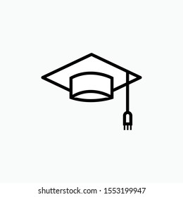 Graduation Cap Icon. Success  Illustration As A Simple Vector Sign & Trendy Symbol for Design, Websites, Presentation or Application.