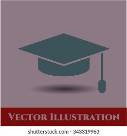 Icono o símbolo del tapón de graduación