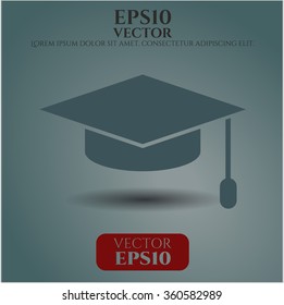 Icono o símbolo del tapón de graduación