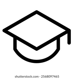 Graduation cap icon as a symbol of education 