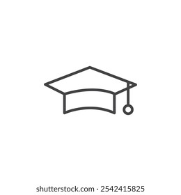 Ícone de boné de graduação Marca de símbolo em estilo preenchido