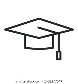 Graduation Cap Icon Symbol Sign Logo Stock Vector (Royalty Free ...