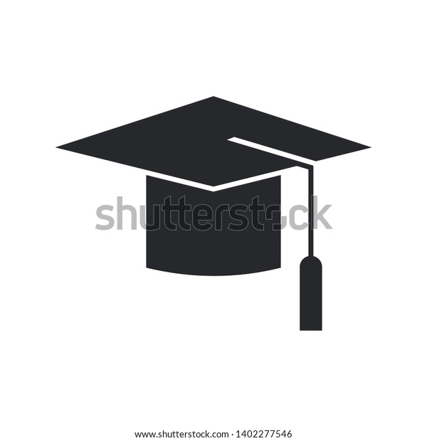 Graduation Cap Icon Symbol Sign Logo Stock Vector Royalty Free