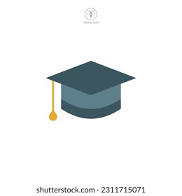 Plantilla de símbolo de icono de título de graduación para ilustración vectorial de colección de diseño gráfico y web