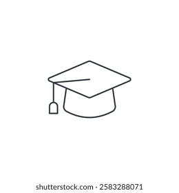 Graduation Cap icon symbol vector illustration isolated on white background