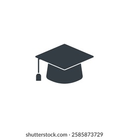 Graduation Cap icon symbol vector illustration isolated on white background