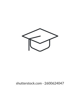 Graduation Cap icon symbol vector illustration isolated on white background