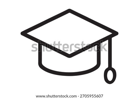 Graduation cap icon symbolizing academic achievement and educational attainment