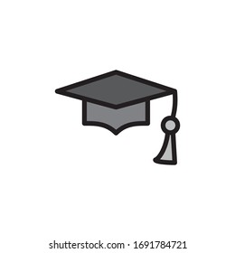 Graduation Cap Icon In Trendy  Design Vector Eps 10