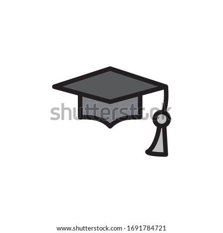 Graduation Cap Icon In Trendy  Design Vector Eps 10