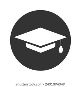 Graduation cap Icon in trendy flat style isolated. Education symbol for your web design, logo, UI. Vector illustration