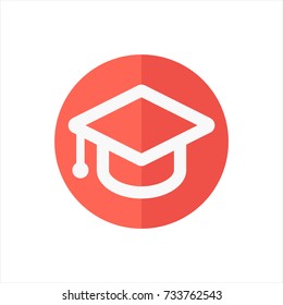 Graduation cap icon in trendy flat style isolated on white background. Graduation  icon symbol for your web site design,Graduation  logo, app, UI. Vector illustration, Graduation  icon eps10. 
