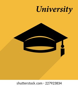 Graduation cap icon (University icon)
