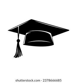 Graduation Cap icon. Graduation university or college cap isolated on white background. Vector illustrations