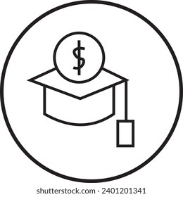 graduation cap icon, university or college graduation hat logo, student graduation cap diploma, vector illustration
