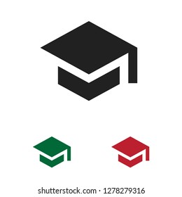 Graduation cap icon vector