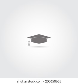 Graduation cap icon - Vector