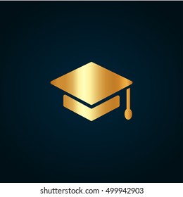 Graduation cap icon vector