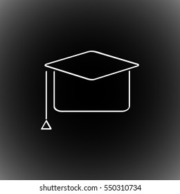 Graduation cap icon vector